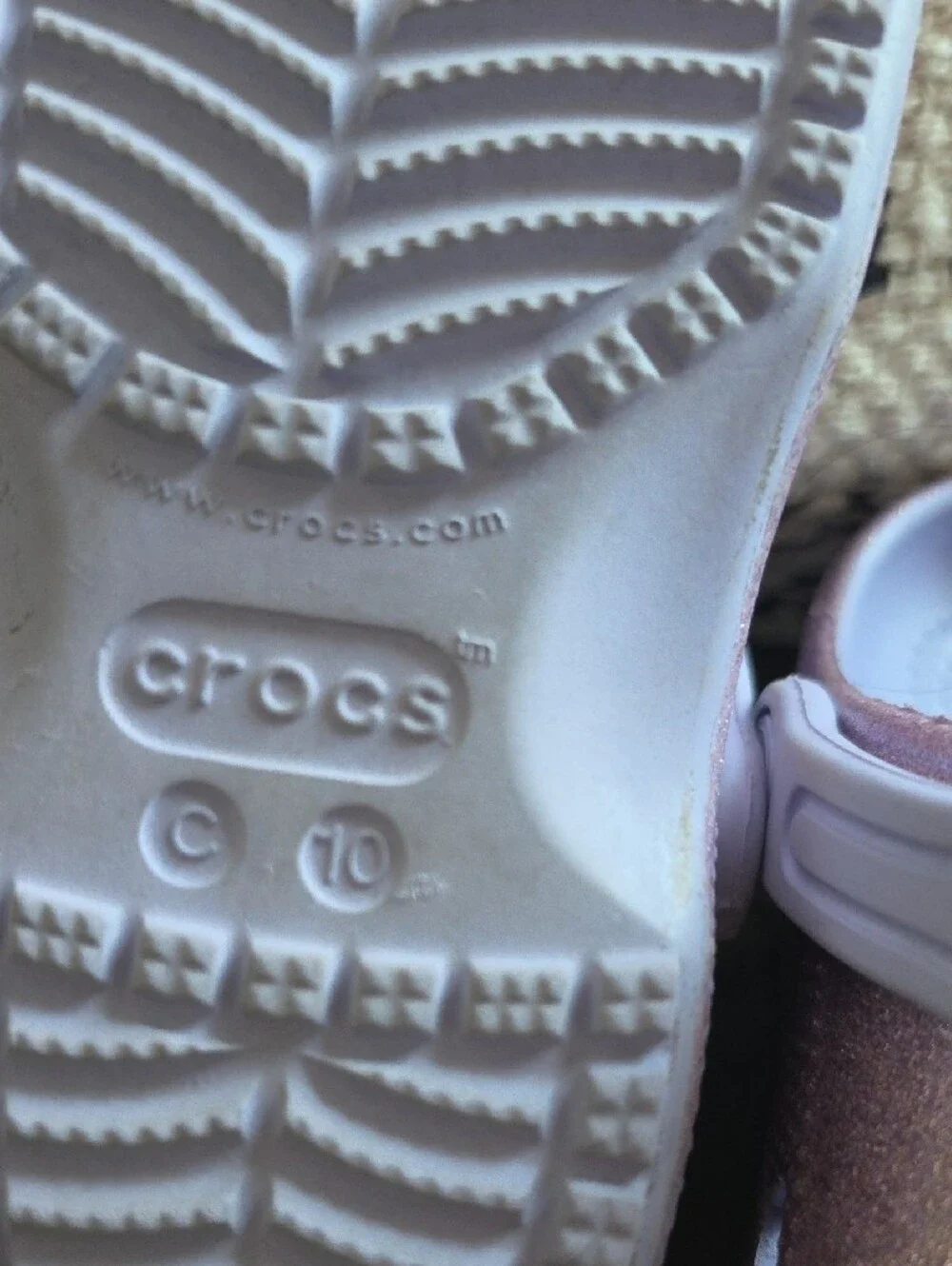 CROCS Kids Lavender Glitter Butterfly Clogs